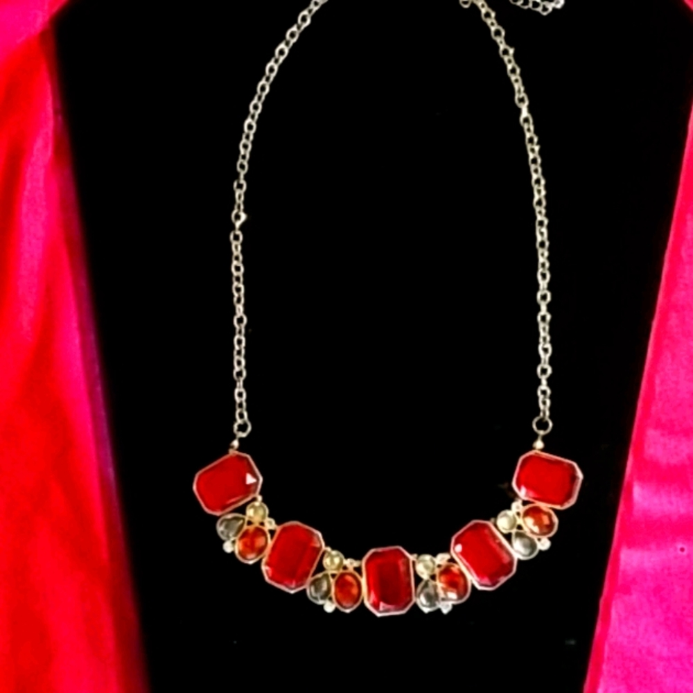 Necklace Red Stones